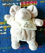 FB2/ DOUDOU PELUCHE TIAMO SOURIS MAILLOT JAUNE GRIS 13 CM KOM 9