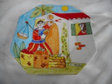 assiette Céramique italienne La Musa vintage 