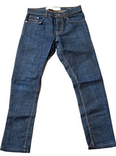 Jeans marque Zara Homme 38 M Denim Bleu foncé coupe droite Zaraman man Neuf New