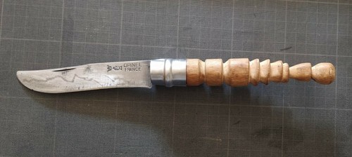 Couteau sculpté ancien opinel - couteau,