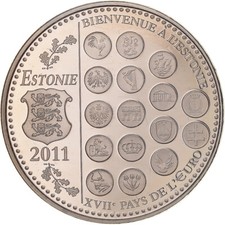 [#1022999] Frankreich, Medaille, L'Europe des XXVII, Bienvenue à l'Estonie, Hist