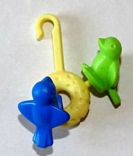 LOT OISEAUX NID 2 MOINEAUX COLORES PLAYMOBIL ANIMAL SAUVAGE FORET OISEAUX