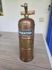 Pulvérisateur Ancien Cuivre Muratori Plaque Laiton Étiquette Intacte Début 20e