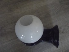 Lampe main céramique et opaline année 70-80 vintage design XX