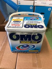 ancienne boîte baril lessive Omo déco rétro vintage omo est là la saleté s’en va