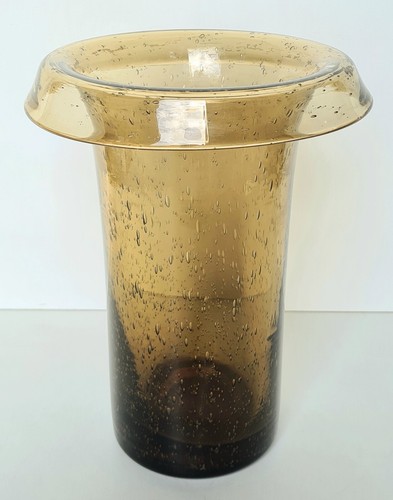Vase verre bullé - vase, fumé