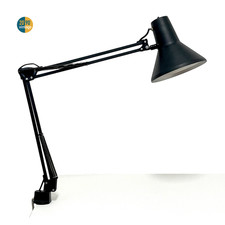 Lampe de Bureau articulée Vintage Metal Noir Ancienne Années 80 HCF Denmark