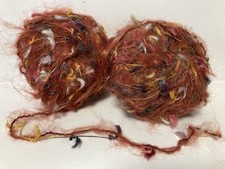 Lot De 5 Pelotes De Laine 45% Mohair Fantaisie Cuivre/ Fabriqué En France