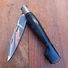 Joli Couteau NONTRON SABOT Manche en ÉBÈNE 