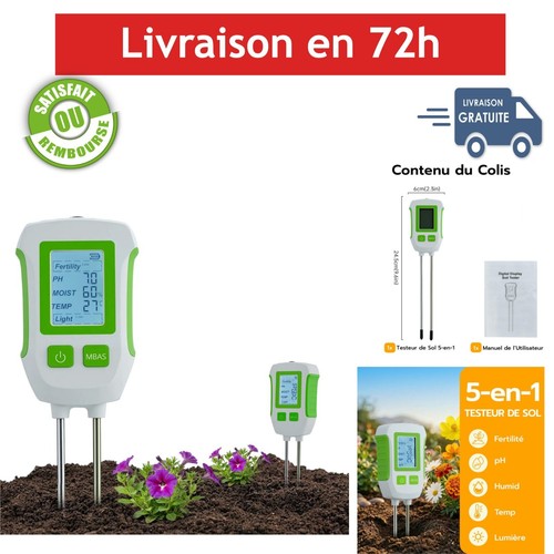 Testeur sol 1 tolesum - testeur, 5-en-1