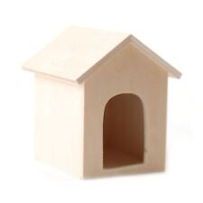 Maison de Poupées Bare Bois Chien Niche Miniature Inachevé Pet Jardin Accessoire