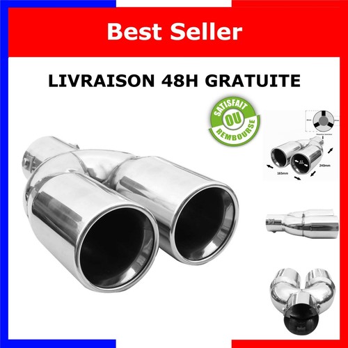 Embout échappement double - d'échappement,
