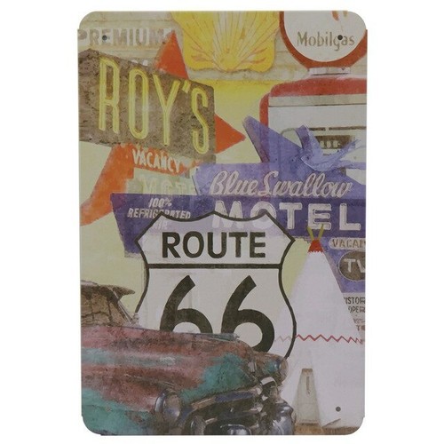 Plaque metal usa route - en,