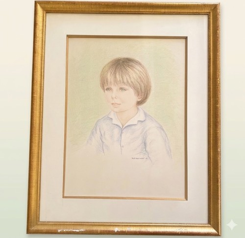 Pastel ancien portrait signé