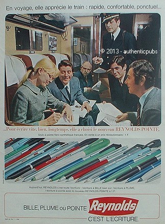 Publicite reynolds stylo - reynolds, a