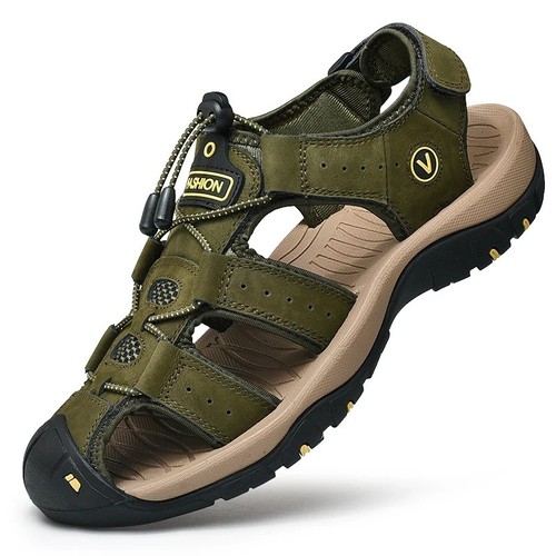 Sandales cuir hommes - cuir,