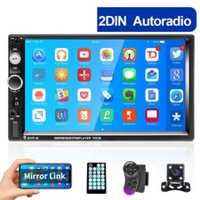 7023B 7" Double 2 DIN Autoradio Auto Stéréo Bluetooth Touch MP5 Lecteur Mar