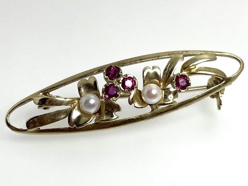 Vintage 9ct jaune rubis - vintage,