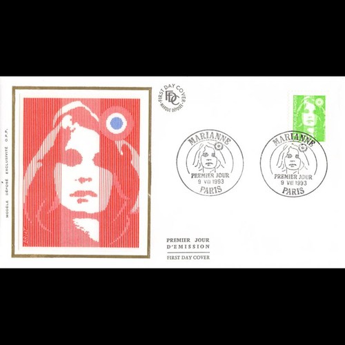 Fdc soie marianne du - fdc,