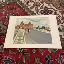 Yves BRAYER Lithographie Sur Vélin MONTAUBAN 1946 Bel Etat Rare !