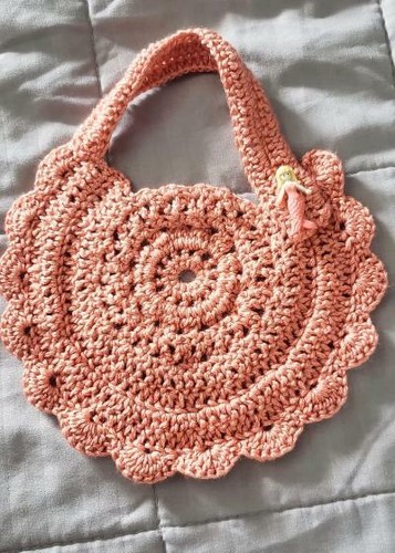 Handmade crochet girl baby - handmade, bib