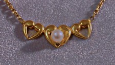 Bteau collier plaqué or bijou cadeau Noel necklace heart gold p joaillerie Love