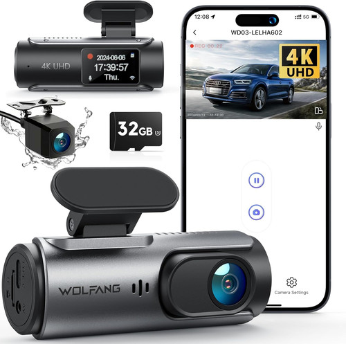 Dashcam voiture avant - 4k,