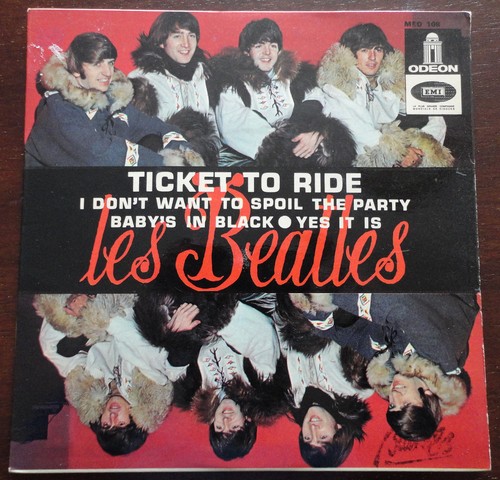 Beatles ticket to - 45, t