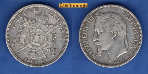 Francs 1869 strasbourg tb - francs, bb
