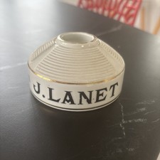 PYROGÈNE ANCIEN PUBLICITAIRE EN PORCELAINE DE LIMOGES- GRENOBLE CRISTAUX J.LANET