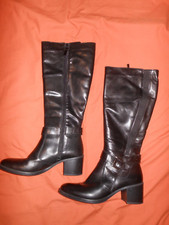 Bottes à talon pour femme cuir noir GEMO pointure 41 parfait état