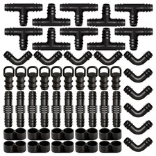 50 Pièces Raccords d'Irrigation pour Tubes 16mm Connecteur de Tuyau D'Eau D'I...