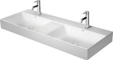 Lavabo double meuble Duravit DuraSquare, 120 x 47 cm, sans trou de robinetter...