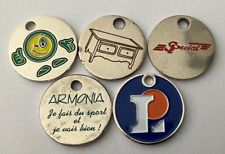 16 - LOT de 5 JETONS CADDIE METAL - VOIR DESCRIPTIONS