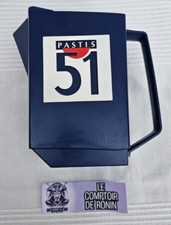 PICHET-CRUCHE-CARAFE PASTIS 51 en plastique bleu BAR - Bistrot - Collection