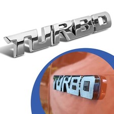 Écusson Turbo Chromé 3D Logo