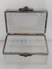 Ancienne boite à bijoux en verre russe Russie impériale César 1911 bibelot rare
