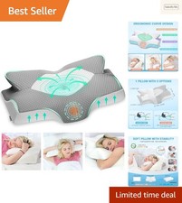 Oreiller Ergonomique Elviros - Soulagement des Douleurs et Support Optimal