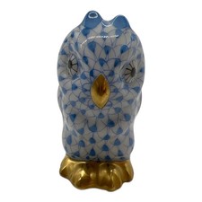 Figurine Herend Owl en bleu et