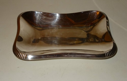Ancien plat metal argente - metal,