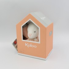 Doudou lapin blanc orange