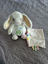 Doudou Lapin Auchan Blanc Rose