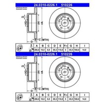 2X ATE 24.0310-0226.1 Disque