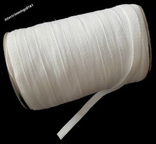 Coton Bande 10MM,Flo / Blanc,100 Mètres Rouleau,Idéal Pour Masques,Bruant Etc