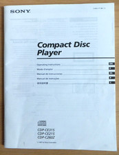 Notice d'emploi EN/F/ES/P/C pour Platine CD Sony CDP CE315, CE215 et C260Z