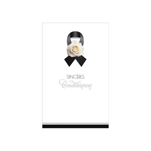 Carte voeux condoléances - carte,