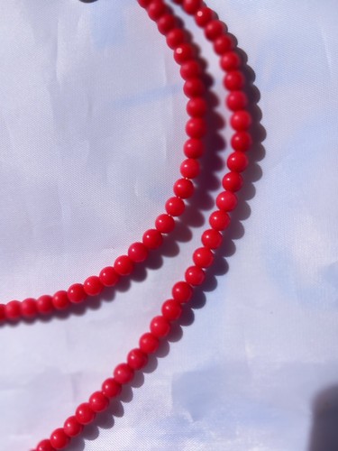 Collier corail rouge - collier,