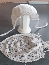 BONNET ANCIEN BEBE OU POUPEE 