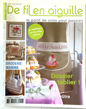 De fil en aiguille N°56 point croix Dossier Tablier Véronique Enginger 