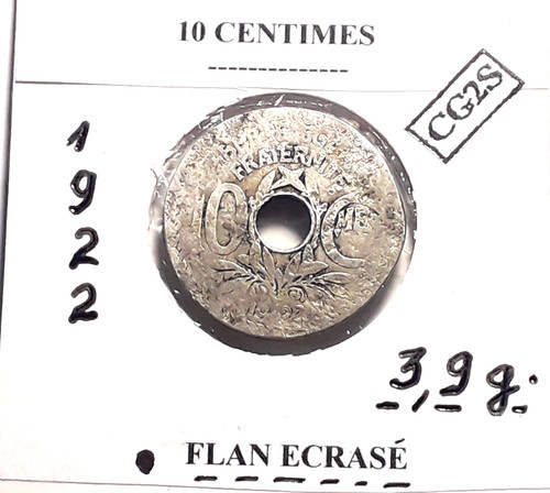 Fautee centimes 1922 flan - fautee,